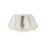 Versatile Elastic Waist Drawstring Shorts Skirt