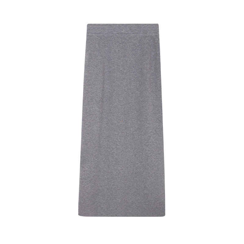 Wool Knit Bodycon Midi Skirt