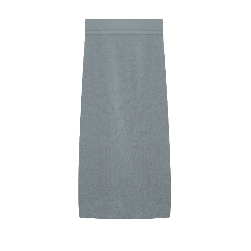 Wool Knit Bodycon Midi Skirt
