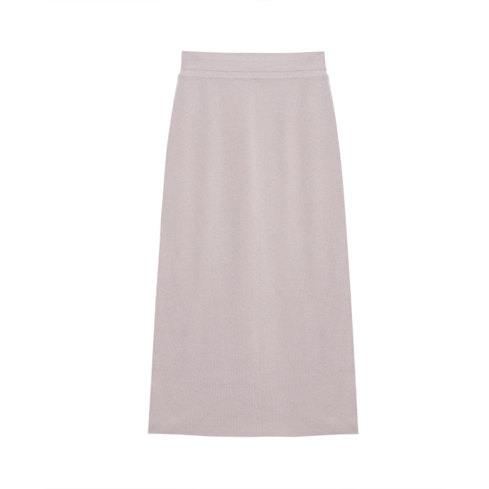 Wool Knit Bodycon Midi Skirt