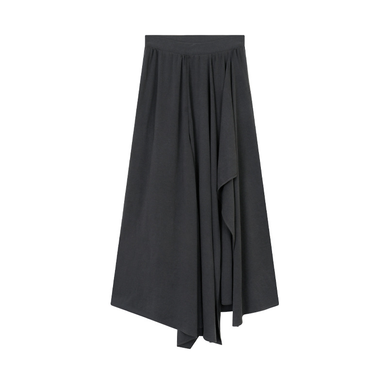 Asymmetrical Pleated Midi Skirt - Summer Flowy