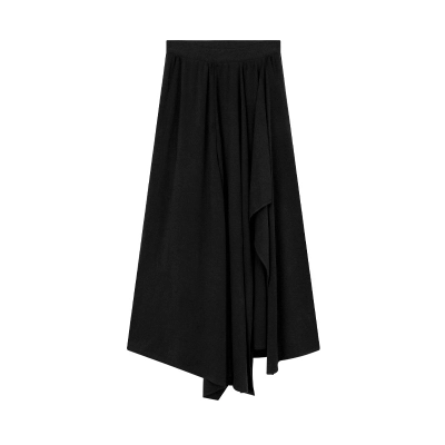 Asymmetrical Pleated Midi Skirt - Summer Flowy 01