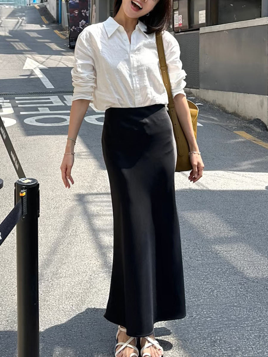 Elegant Fish-Tail Midi Skirt - Spring 2024 Collection