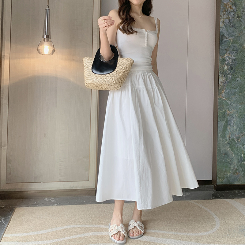 Pleated High-Waisted A-Line Midi Skirt - Slimming & Flattering