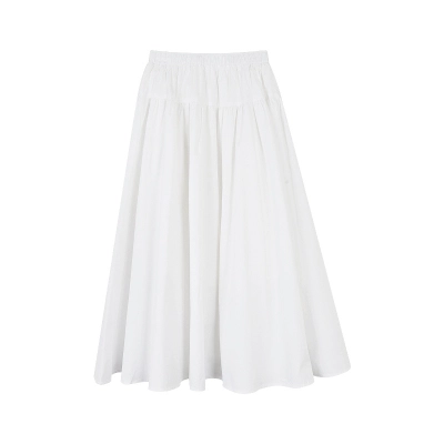 Pleated High-Waisted A-Line Midi Skirt - Slimming & Flattering 01