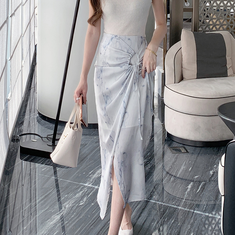 Printed Floral Cutout Midi Skirt - Elegant Spring & Summer Style