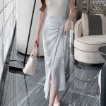 Printed Floral Cutout Midi Skirt - Elegant Spring & Summer Style