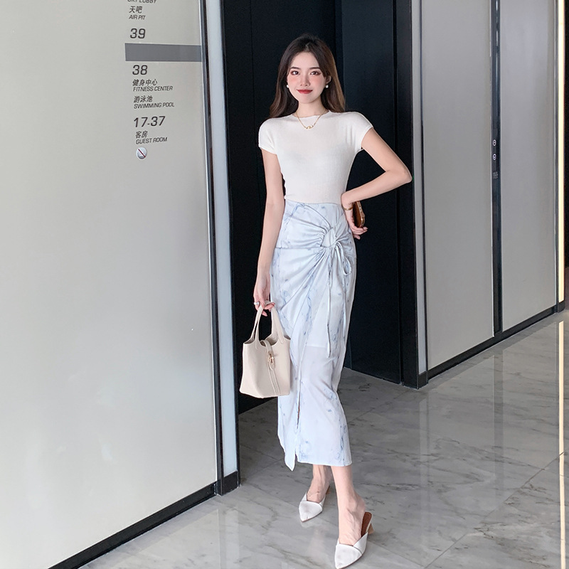 Printed Floral Cutout Midi Skirt - Elegant Spring & Summer Style