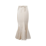 Silk Fish-Tail High-Waisted Midi Skirt - Elegant & Figure-Flattering