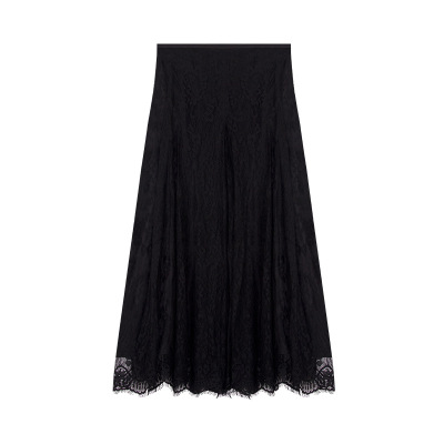 Slim-Fit Soft Lace Elegant Midi Skirt - Waist-Slimming 02