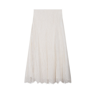 Slim-Fit Soft Lace Elegant Midi Skirt - Waist-Slimming 01