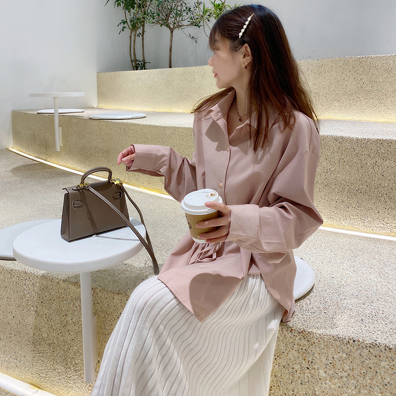 Wool Pleated High-Waist Versatile Midi Skirt