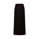 Wool Pleated High-Waist Versatile Midi Skirt