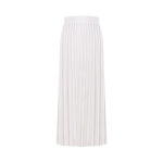 Wool Pleated High-Waist Versatile Midi Skirt