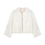 3D Handwoven Ribbon Peter Pan Collar Jacket & Skirt Set