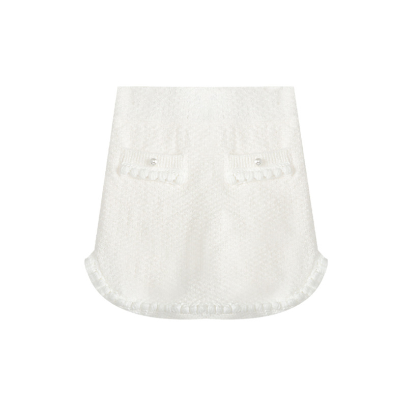 3D Handwoven Ribbon Peter Pan Collar Jacket & Skirt Set