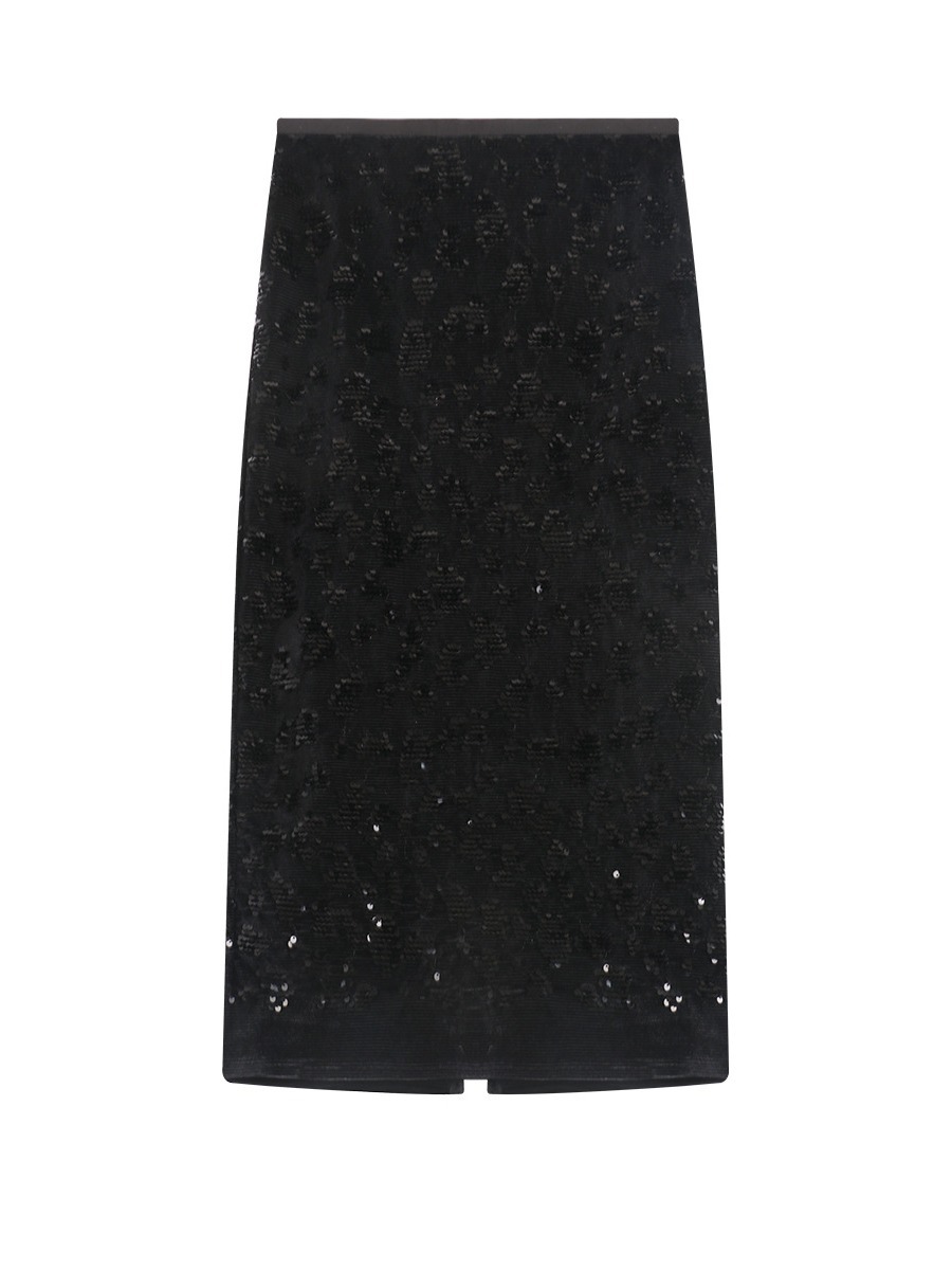 3D Tailored A-Line Glitter Skirt