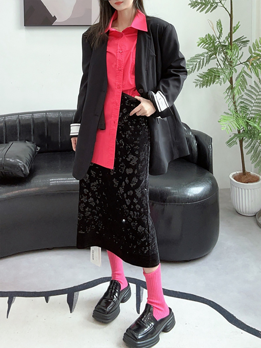 3D Tailored A-Line Glitter Skirt