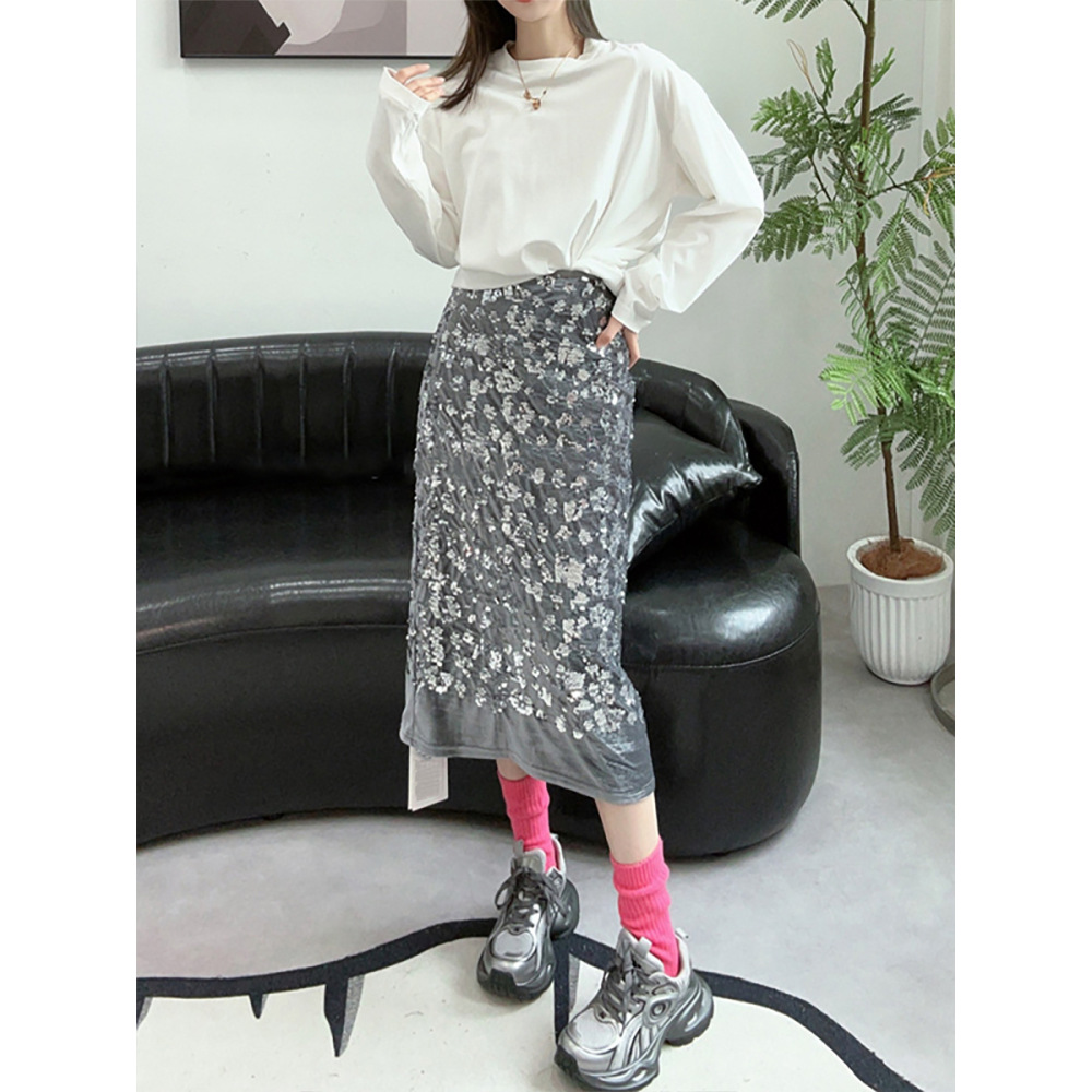 3D Tailored A-Line Glitter Skirt