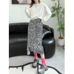 3D Tailored A-Line Glitter Skirt