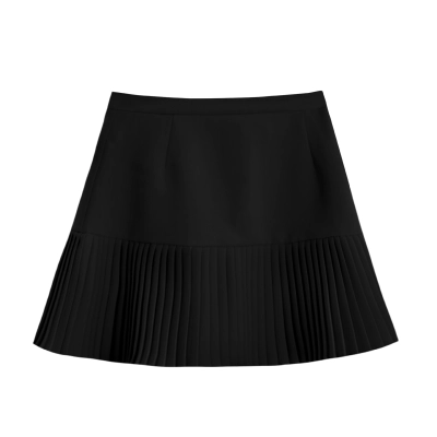 A-Line Pleated Mini Skirt 01