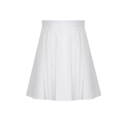 Academic Style High-Waisted A-Line Pleated Skirt 02