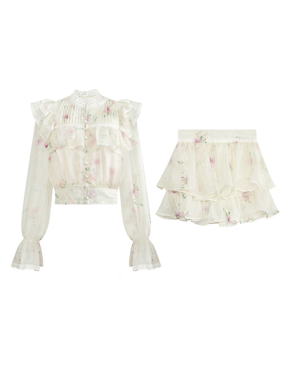 Chinese Embroidery Lace Vintage Suit