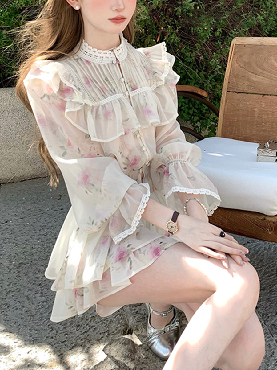 Chinese Embroidery Lace Vintage Suit