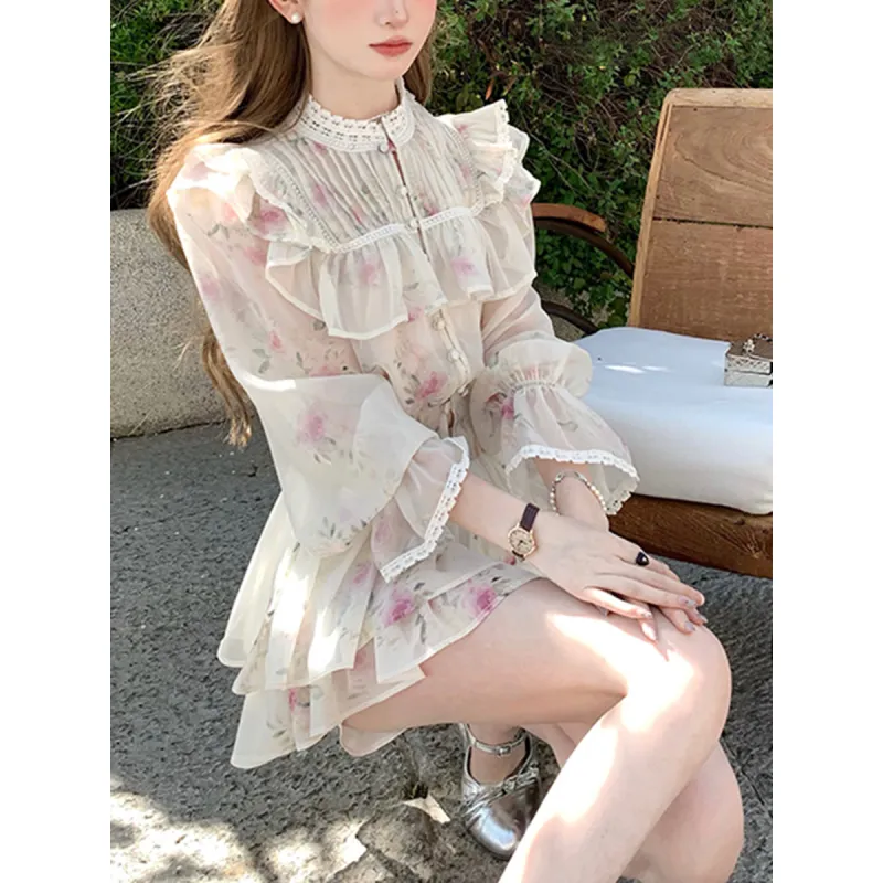 Chinese Embroidery Lace Vintage Suit