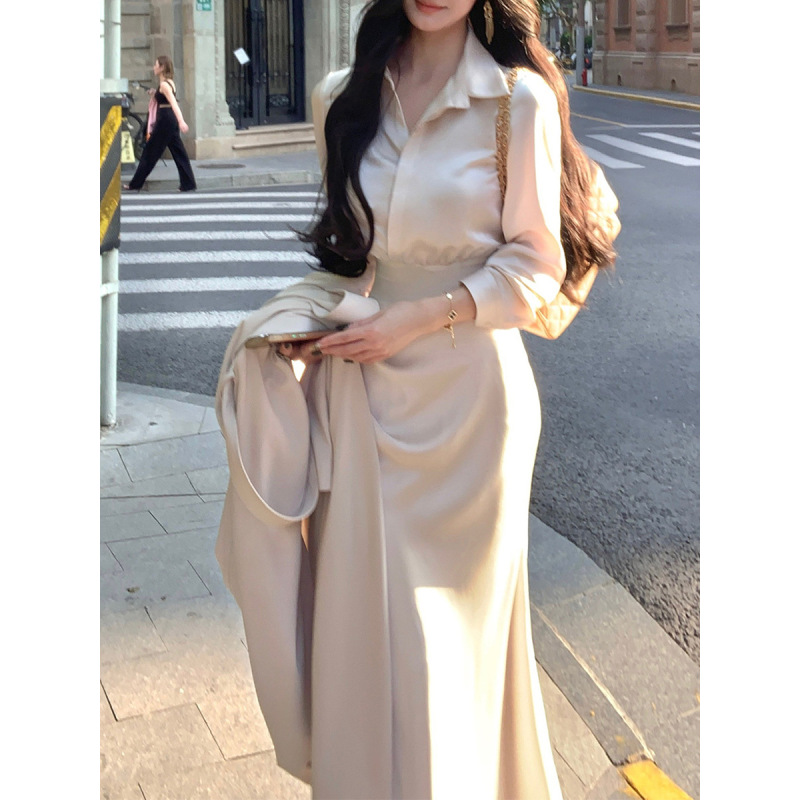 Elegant Waist-Cinched Shirt & Mermaid Skirt Set