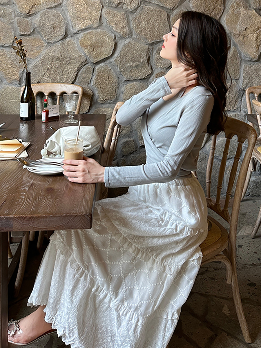 Embroidered Tiered Skirt for Girls