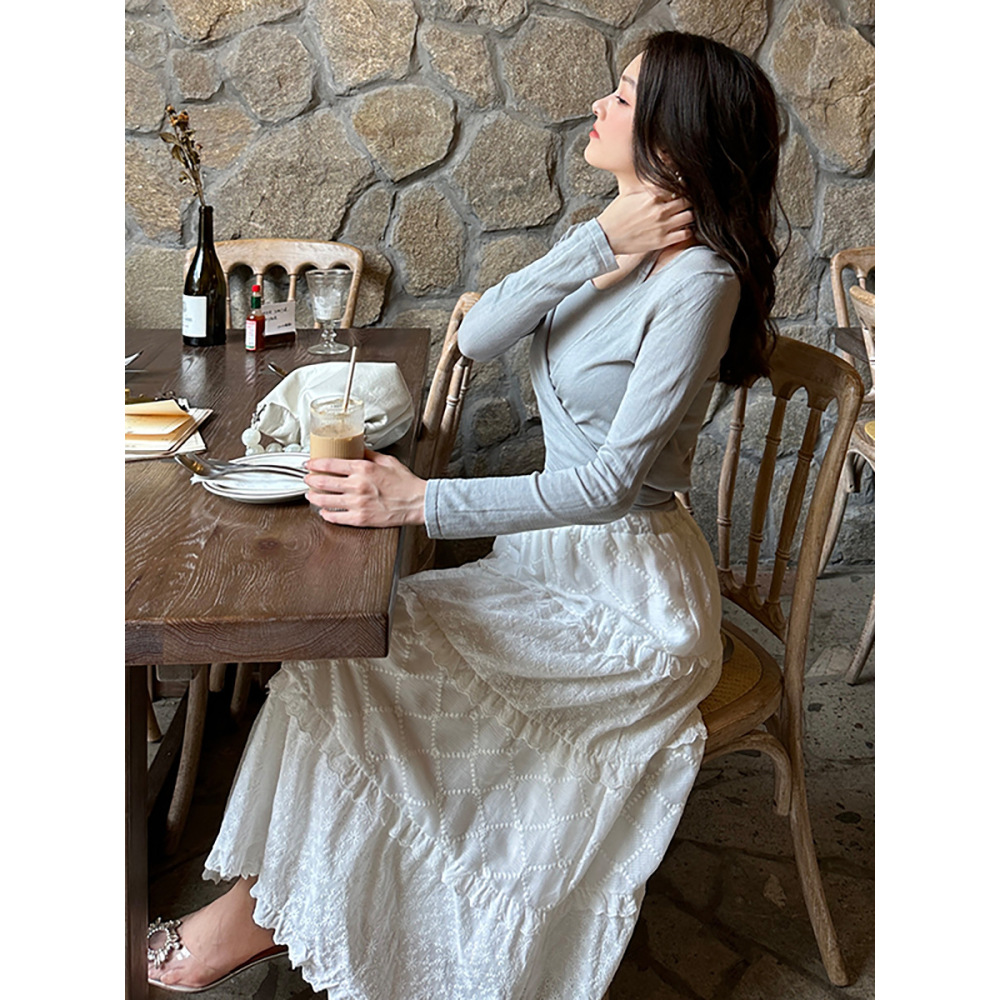 Embroidered Tiered Skirt for Girls