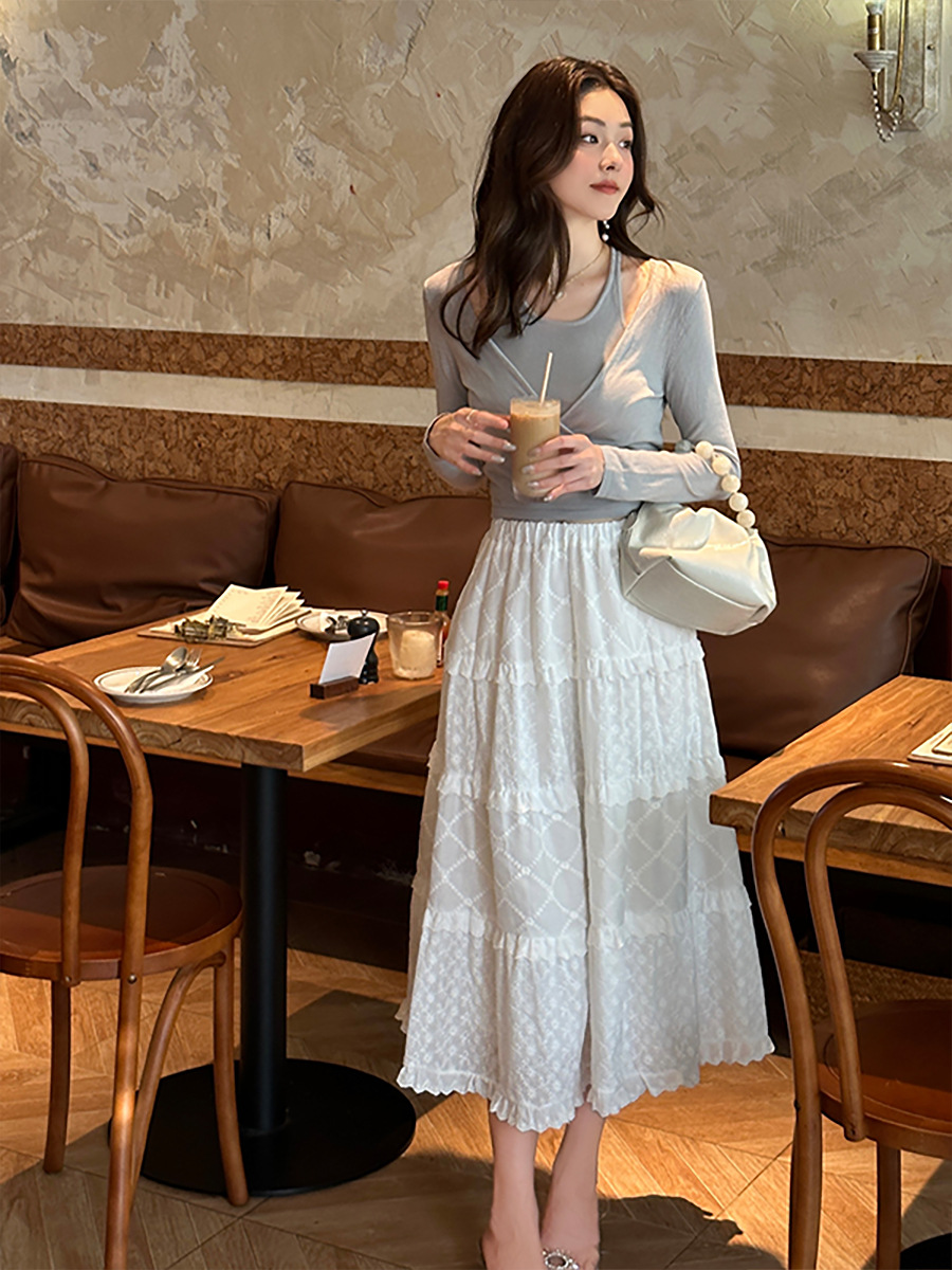 Embroidered Tiered Skirt for Girls