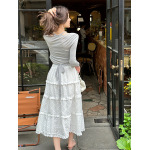 Embroidered Tiered Skirt for Girls