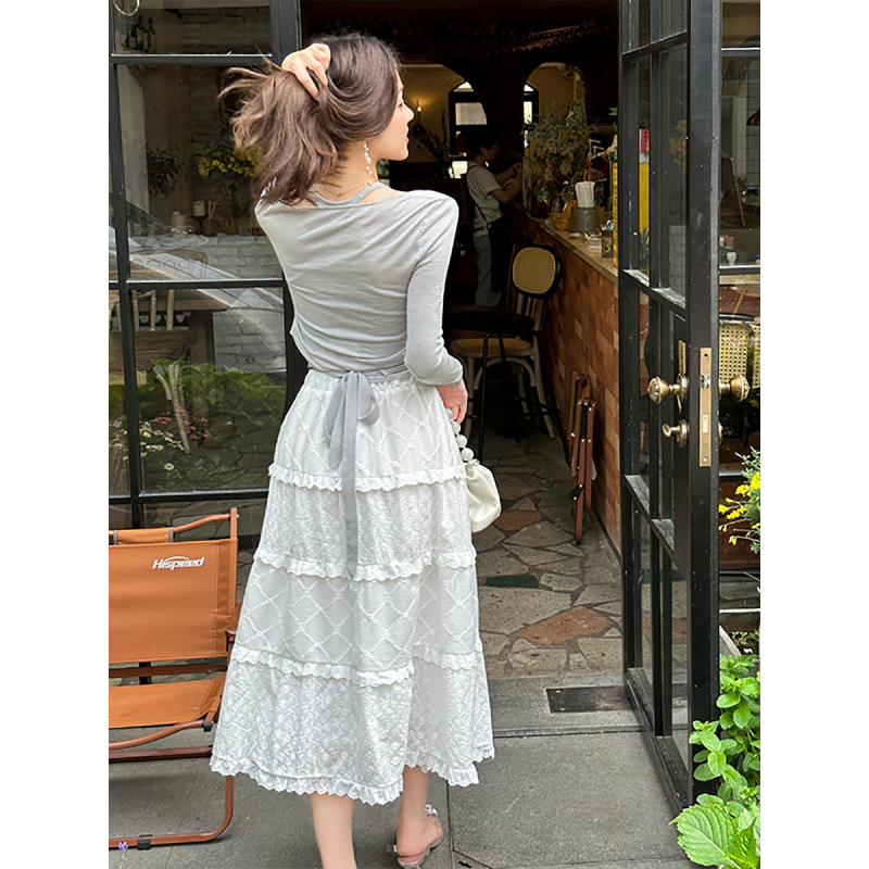 Embroidered Tiered Skirt for Girls