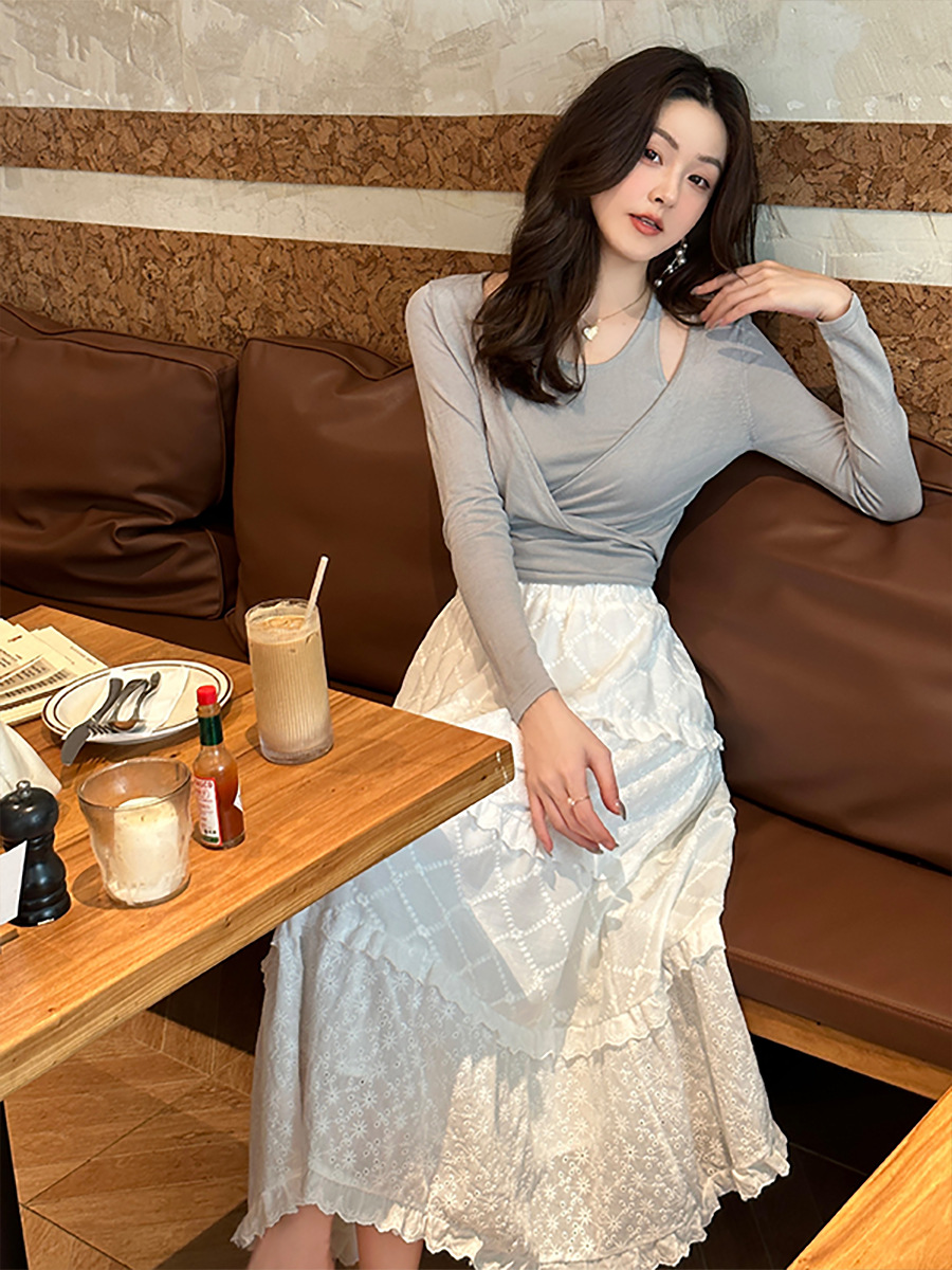 Embroidered Tiered Skirt for Girls