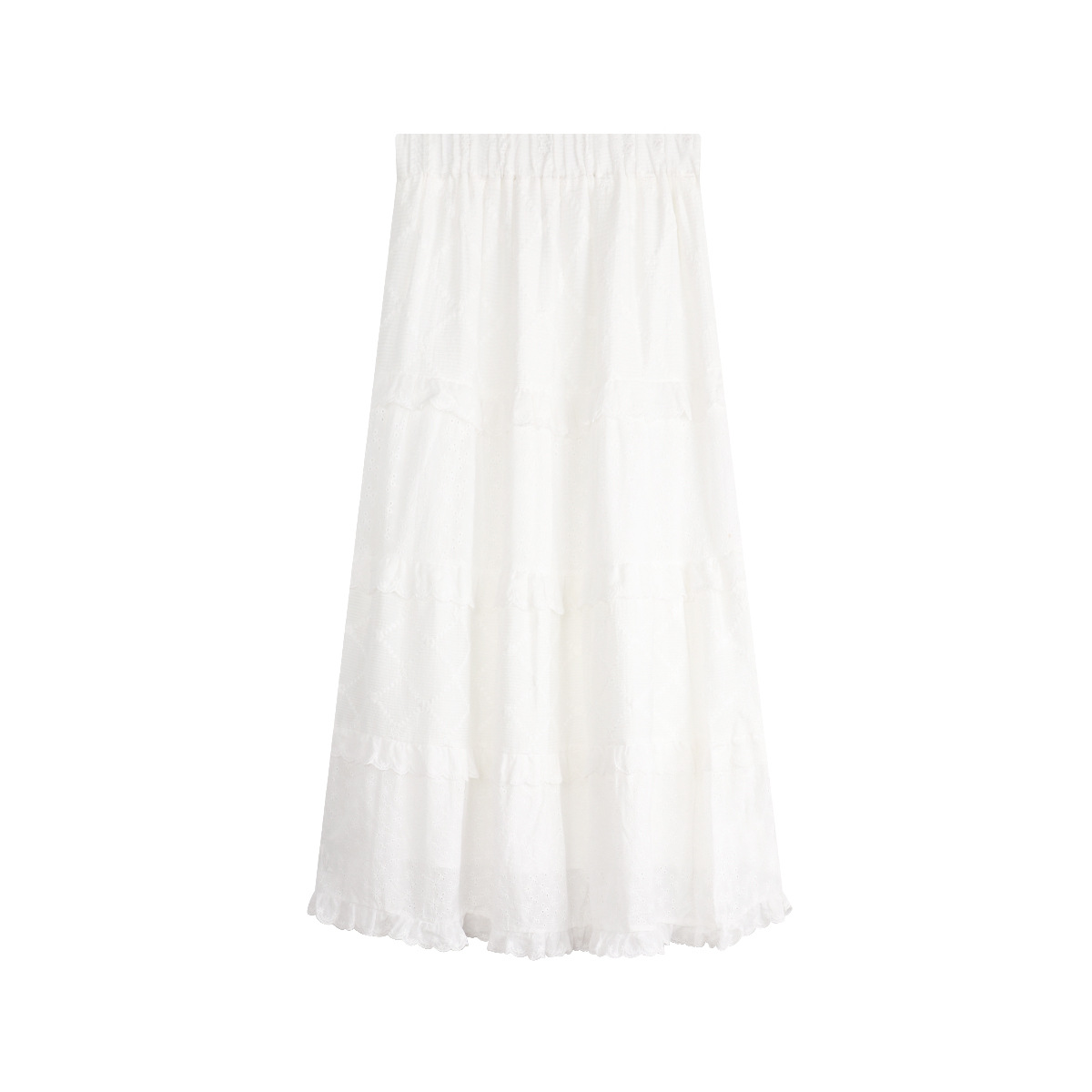 Embroidered Tiered Skirt for Girls