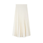 High-Waisted Slimming Pleated Knit Skirt