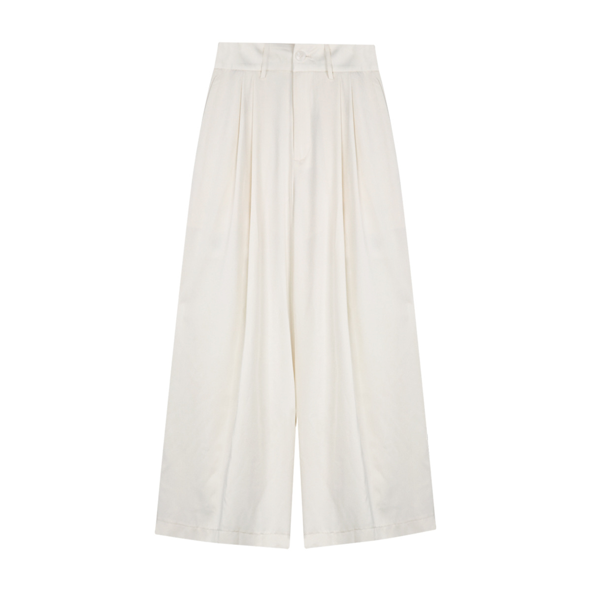 Off - shoulder Satin Off - the - shoulder Top and Wide - leg Pants Set