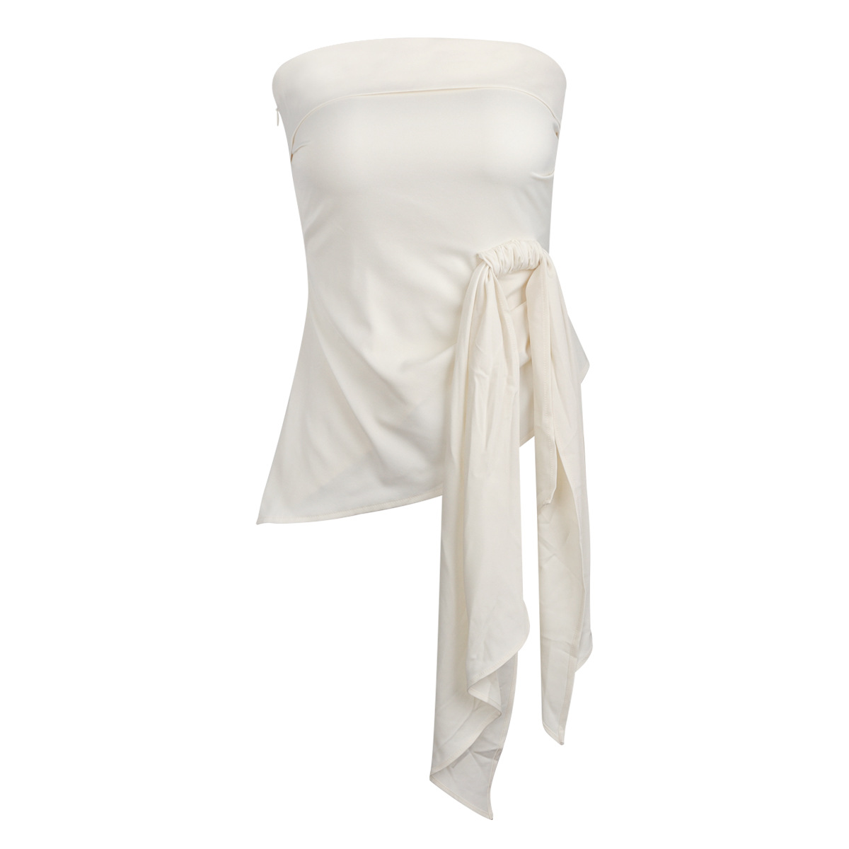 Off - shoulder Satin Off - the - shoulder Top and Wide - leg Pants Set