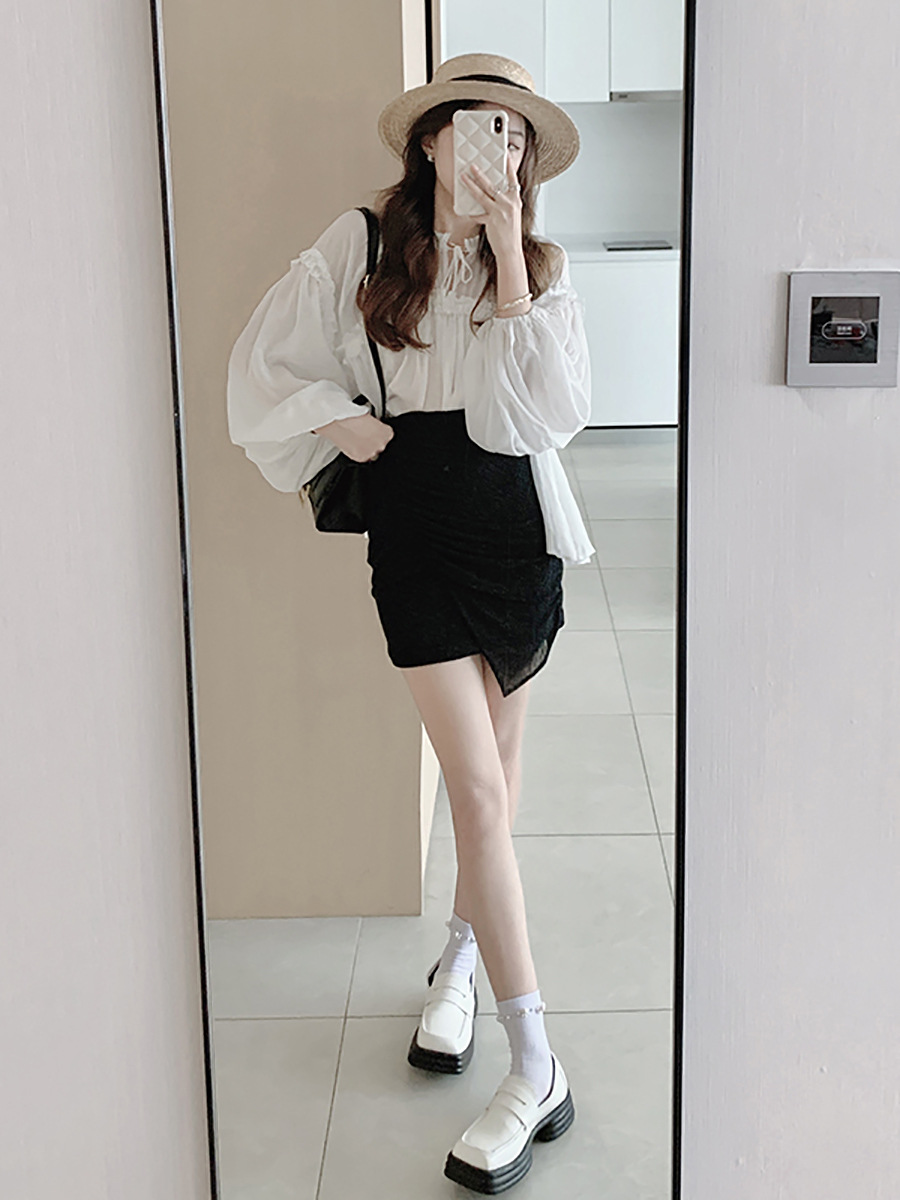 Pleated Sexy Bodycon Skirt