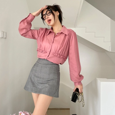 Slim-Fit A-Line Mini Skirt 02