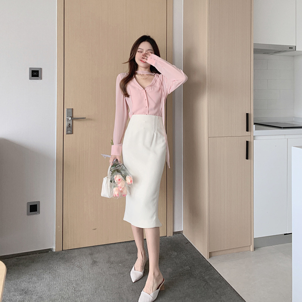 Spring Floral Bodycon Skirt