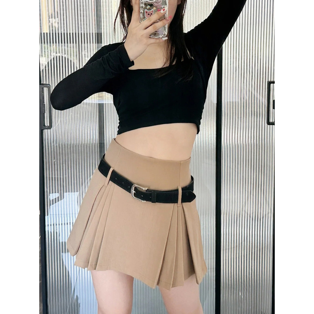 Summer Casual High-Waisted Slimming A-Line Pleated Skirt