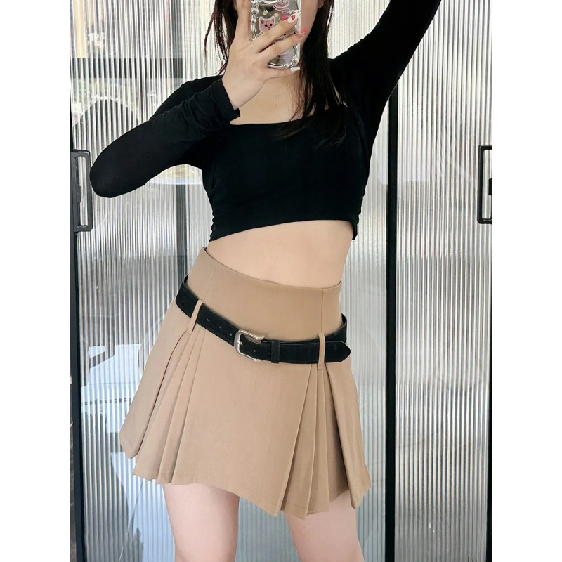 Summer Casual High-Waisted Slimming A-Line Pleated Skirt
