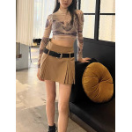 Summer Casual High-Waisted Slimming A-Line Pleated Skirt