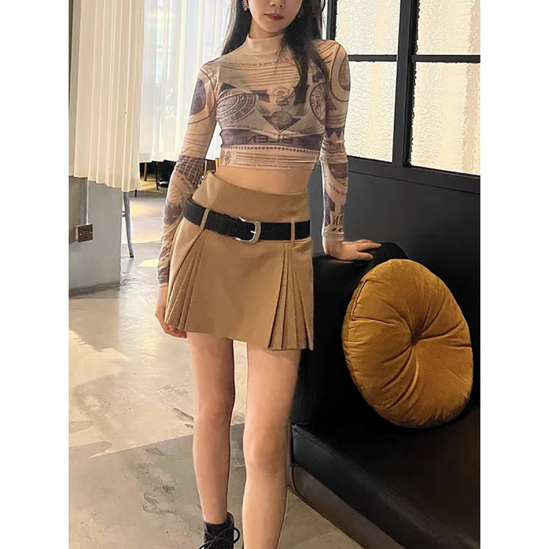Summer Casual High-Waisted Slimming A-Line Pleated Skirt