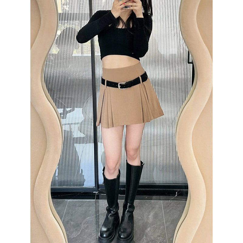 Summer Casual High-Waisted Slimming A-Line Pleated Skirt