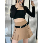 Summer Casual High-Waisted Slimming A-Line Pleated Skirt