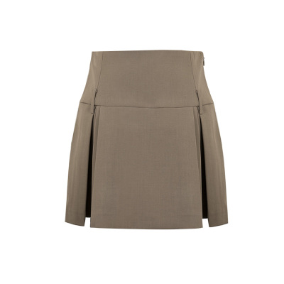 Summer Casual High-Waisted Slimming A-Line Pleated Skirt 01